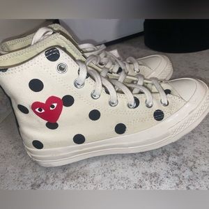 Comme des Garcons Play x Converse Polka Dot High-Top Sneakers